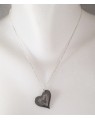 Pendentif coeur en étain